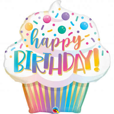Folinis balionas ''Keksiukas Happy Birthday''