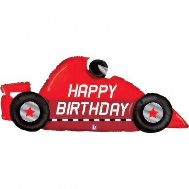 Folinis balionas ''Lenktyninis automobilis Happy Birthday''' Folinis balionas ''Lenktyninis automobilis Happy Birthday'''