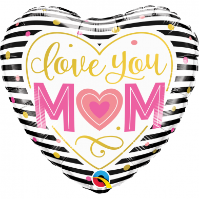 Folinis balionas ''Myliu Tave Mama - širdelė''