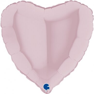 Folinis balionas pastelinė širdelė, rožinė