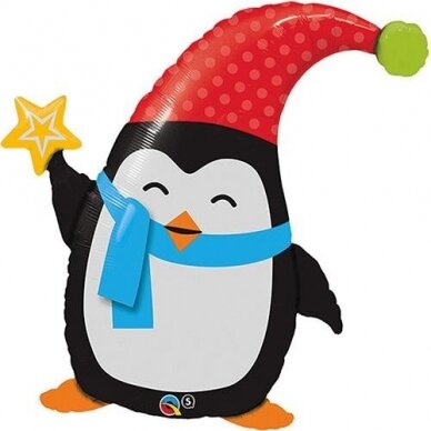 Folinis balionas ''Pingvinas su raudona kepure''