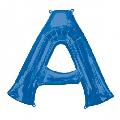 Folinis balionas raidė ''A'' mėlynos spalvos