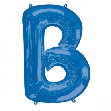 Folinis balionas raidė ''B'' mėlynos spalvos