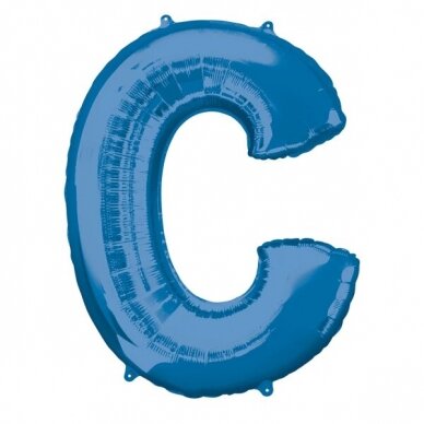 Folinis balionas raidė ''C'' mėlynos spalvos