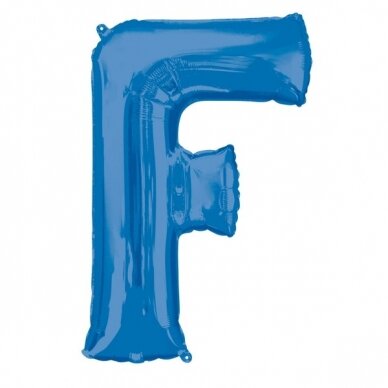 Folinis balionas raidė ''F'' mėlynos spalvos