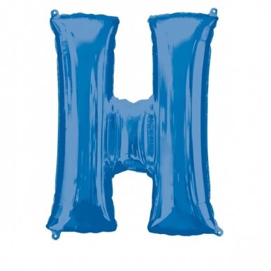 Folinis balionas raidė ''H'' mėlynos spalvos
