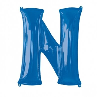 Folinis balionas raidė ''N'' mėlynos spalvos