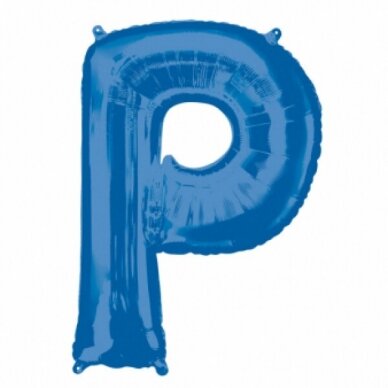 Folinis balionas raidė ''P'' mėlynos spalvos
