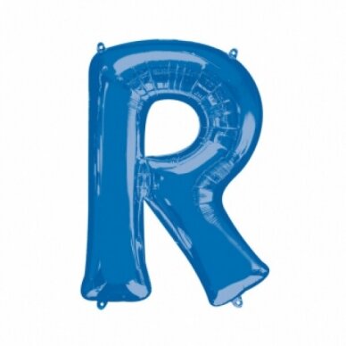 Folinis balionas raidė ''R'' mėlynos spalvos