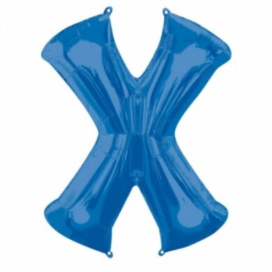 Folinis balionas raidė ''X'' mėlynos spalvos