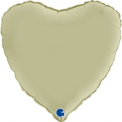 Folinis balionas širdelė, alyvuogių spalvos