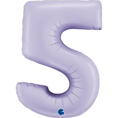 Folinis balionas skaičius ''5'' alyvinės spalvos Folinis balionas skaičius ''5'' alyvinės spalvos