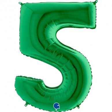 Folinis balionas skaičius ''5'' žalios spalvos