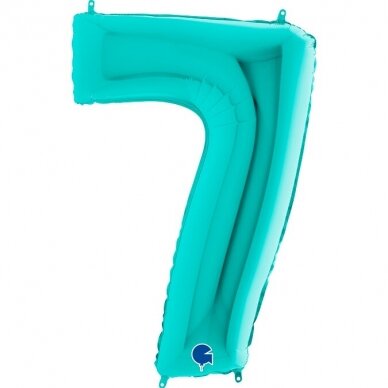 Folinis balionas skaičius ''7'' turkio spalvos