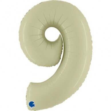 Folinis balionas skaičius ''9'' alyvuogių spalvos