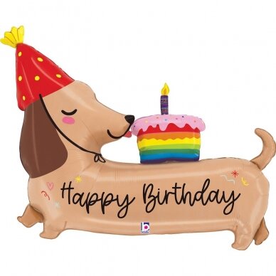 Folinis balionas ''Šuniukas, Happy Birthday'' Folinis balionas ''Šuniukas, Happy Birthday''