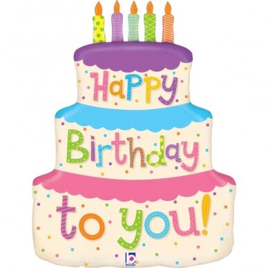 Folinis balionas ''Tortas Happy Birthday to You'' Folinis balionas ''Tortas Happy Birthday to You''