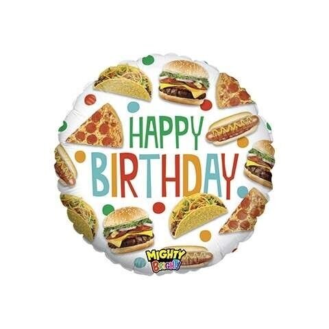 Folinis balionas ''Happy Birthday - Fast Food'' Folinis balionas ''Happy Birthday - Fast Food''