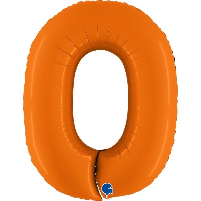 Folinis balionas skaičius ''0'' oranžinės spalvos Folinis balionas skaičius ''0'' oranžinės spalvos