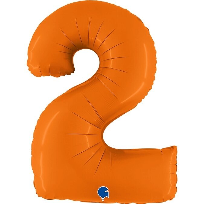 Folinis balionas skaičius ''2'' oranžinės spalvos Folinis balionas skaičius ''2'' oranžinės spalvos