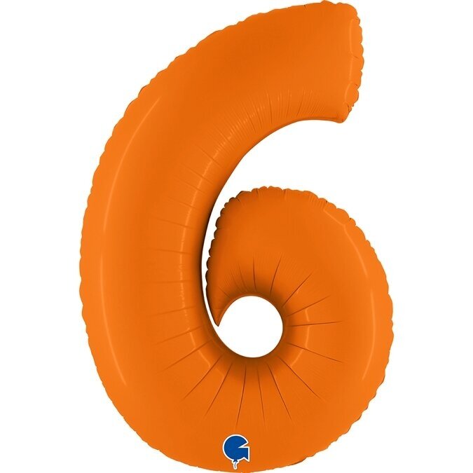 Folinis balionas skaičius ''6'' oranžinės spalvos Folinis balionas skaičius ''6'' oranžinės spalvos