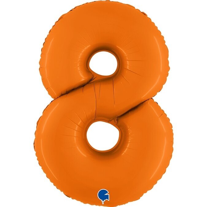 Folinis balionas skaičius ''8'' oranžinės spalvos Folinis balionas skaičius ''8'' oranžinės spalvos