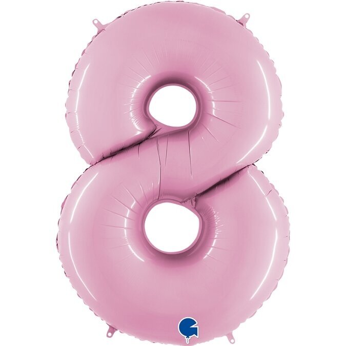 Folinis balionas skaičius ''8'' pastelinė rožinė Folinis balionas skaičius ''8'' pastelinė rožinė