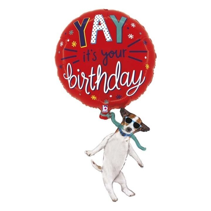 Folinis balionas ''YAY Birthday Dog'' Folinis balionas ''YAY Birthday Dog''