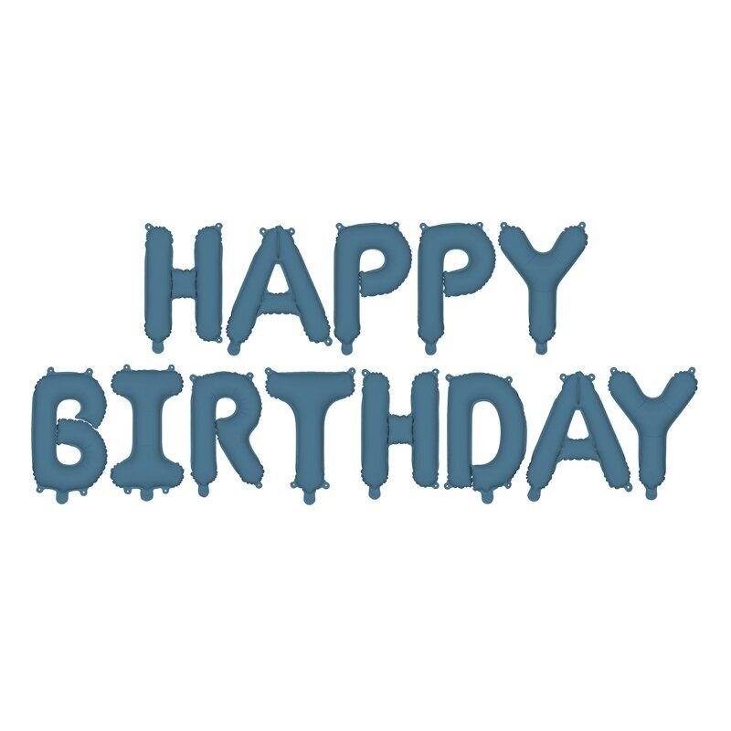 Folinės raidelės ''HAPPY BIRTHDAY'' tamsiai mėlynos spalvos Folinės raidelės ''HAPPY BIRTHDAY'' tamsiai mėlynos spalvos