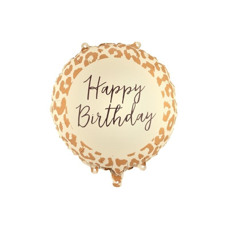Folinis balionas su leopardo raštu ''Happy Birthday'' Folinis balionas su leopardo raštu ''Happy Birthday''