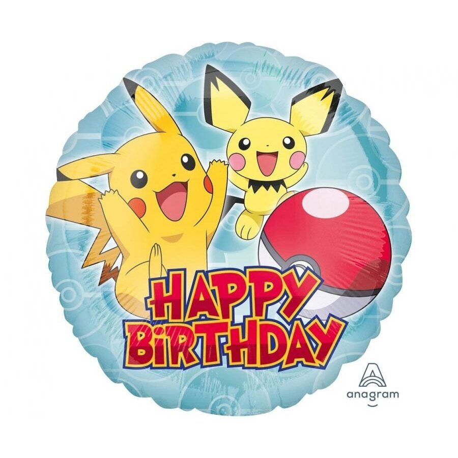 Folinis balionas ''Pokemon - Happy Birthday''
