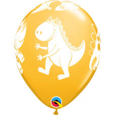 Geltonai auksinis balionas ''Dinozaurai'' (28cm)