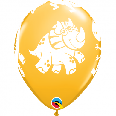 Geltonai auksinis balionas ''Dinozaurai'' (28cm) 2