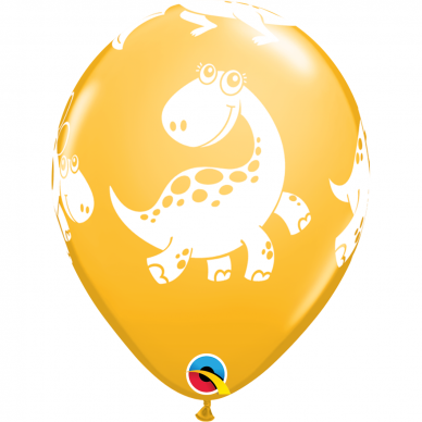 Geltonai auksinis balionas ''Dinozaurai'' (28cm) 3