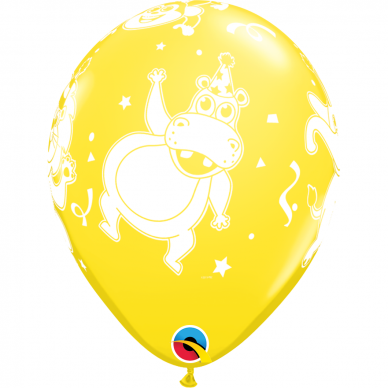 Geltonas balionas ''Vakarėlio gyvūnai'' (28cm)