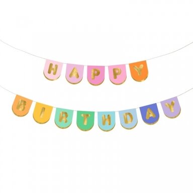 Girlianda ''Happy Birthday - spalvota''