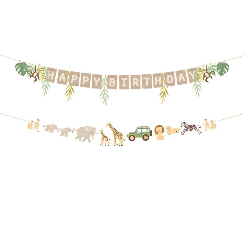 Girlianda ''Happy Birthday - safaris''