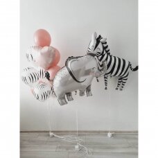 Helio balionų rinkinys ''Dramblis ir zebras''