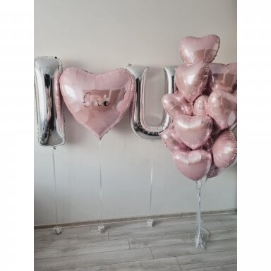 Helio balionų rinkinys ''I love YOU''