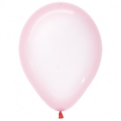 Kristalinis pastelinės rožinės spalvos balionas