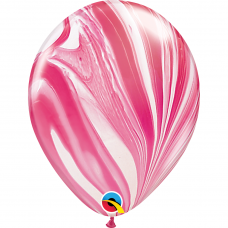 Marmurinis balionas, baltai rožinis (28cm)