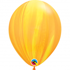 Marmurinis balionas, geltonai oranžinis (28cm)