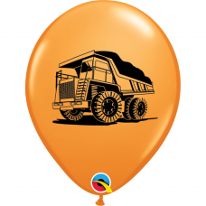 Oranžinis balionas ''Statybinis sunkvežimis' (28cm)