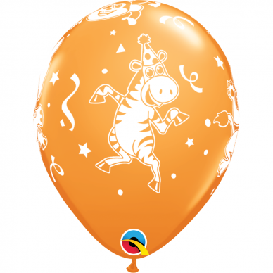 Oranžinis balionas ''Vakarėlio gyvūnai'' (28cm) 2