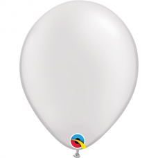 Perlamutrinis ''White'' spalvos balionas (12cm)
