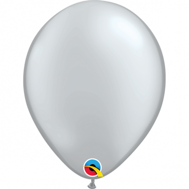 Perlamutrinis ''Silver'' spalvos balionas (12cm)