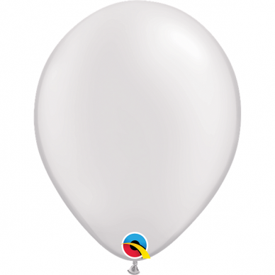 Perlamutrinis ''White'' spalvos balionas (12cm)