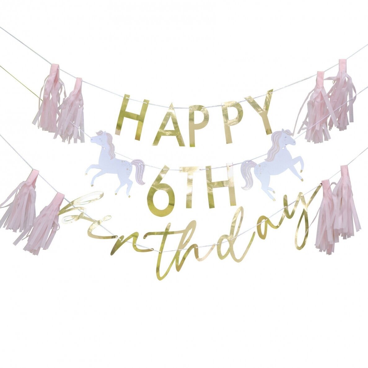 Princesių girlianda su skaičiuku ''Happy Birthday'' Princesių girlianda su skaičiuku ''Happy Birthday''