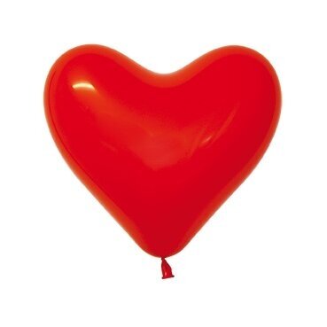 Raudonos spalvos balionas širdelės formos (30cm)