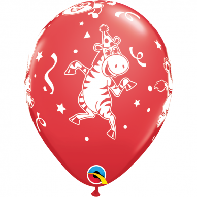 Raudonas balionas ''Vakarėlio gyvūnai'' (28cm)